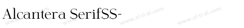 Alcantera SerifSS字体转换